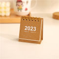 2023 Simple Solid Color Mini Desktop Paper Calendar Dual Daily Scheduler Table Planner Yearly Agenda Organizer Desk. 