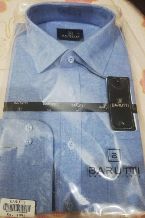 Sky Blue Men Dress/Formal Shirt (Original Barutti )