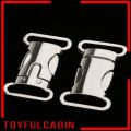 【TOYFULCABIN】 2x Metal Side Release Buckle Clip for Craft Webbing Paracord Bag Strap. 