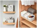 Cute Linen Home Storage Box Desk Organizer Office Folding Yellow Storage Basket Jewelry Cosmetic Makeup Snacks Toys Container. 