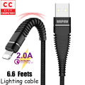 Wopow USB Cable for iPhone 8 7 6 6s X Alloy Nylon Braid Fast USB Charging Cable for iPhone X 10 SE 5 5s for iPhone charger. 