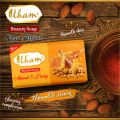 ILHAM - ALMOND & HONEY BEAUTY SOAP PREMIUM QUALITY FRAGRANT 150 GMS BEAUTY SOAP BAR SOAP  - MOISTURIZING SOAP - BUNDLE PACK OF 4 BRANDED BATH AND BODY SOAP - SKIN CARE SOAP - SKIN  SOAP - ALMOND SOAP. 
