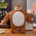Cross-border plush toys, small heads, big bodies, bear dolls, animal series, baby elephants, pandas, lions, sloths, unicorn dolls. 