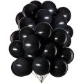 BLACK METALLIC CHROME BALLOONS PACK ( PACK OF 50 BLACK BALLOONS ). 