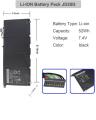 Laptop Battery 6  Cell   XPS 13-9343 13-9350 13D-9343 Series  TYPE -  JD25G JHXPY 0DRRP    - Black. 