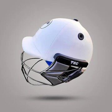 TSC White Cricket Helmet - Best In Pakistan - 950 grams weight