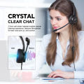EKSA H12 3.5mm Stereo Wired Headset With Microphone For Call Center And Gaming. 