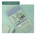 Professional 16pcs Manicure Set Stainless Steel Nail Clipper Set Nail Scissors Tweezer Foot Hand Care Tools Grooming Kit with PT Leather Casing. 