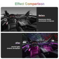 Geepact Car Ambient Light Car LED Strip Light RGB Interior Car Lights APP Control Car Accessories Sound Active Function Car Foot Under Dash Lighting Kit Atmosphere Light Auto Ambient Lamp Remote 12V Car Light. 