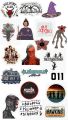 Stranger Things Stickers Pack - 19pcs Stickers for Laptop, Phone, Water Bottle - Demogorgon, Hellfire Club, Upside Down Design Dairies For Girls and Boys Vibes. 