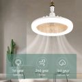 2in1 Ceiling Fan With Lighting Lamp With Remote Control E27 Converter Base For Bedroom Living Home Silent 30w. 