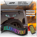 Car LED Matrix Pixel Panel Bluetooth USB 5V -  RGB Pattern  Scrolling Text Board Windshield Advertising Screen Bluet- Waterproof Mobile App Programmable Flexible Screen Display Animation Led Car Sign for Shop Ad -Text Animation Display. 