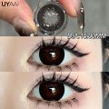 【HOT】 UYAAI 15MM Enlarge Pupils Colored Black Lenses For Eyes Brown Contact Lens Colorcon High Quality Lense 14.5Mm/14.2Mm Natural Len. 