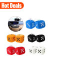 1 Pair Fuzzy Dice Dots Rear View Mirror Hanger Decoration Car Styling Accessories multicolor car design. 