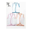 Pack of 3 Pcs - Newborn Baby sleeveless inner vest Set - New Born innerwear - Baniyan - Shirt - For Kids Boys Girls (0-3 Month). 