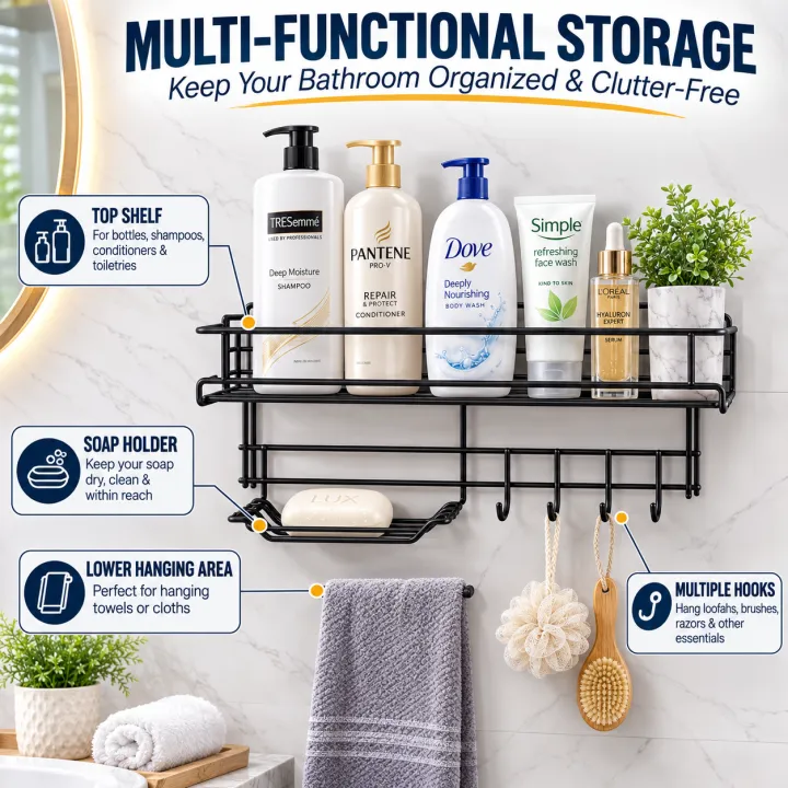 Bathroom%20Storage%20Shelf%20With%20hooks%20and%20Soap%20Dish%20Easy%20Mount%20Shower%20Shampoo%20Rack%20Holder%20washroom%20Basket%20No%20Drilling,%20Design%20for%20Bathroom%20Bedroom%20Living%20Room%20and%20Kitchen%20Organizer%20shelf%20-%20Image%206