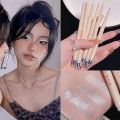 MYHO Eye Cosmetics Double Headed Lying Silkworm Pen Highlighter Eye Shadow Silver Fine Flash Highlighter Galaxy Highlighter Pen for Women. 