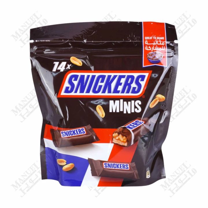 Snickers Minis Chocolate 252 gram Pouch (14 chocolates in Pouch)