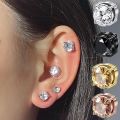 Fashion Crystal Magnetic Clip Ear Stud Non Piercing Earrings Fake Earring Gift for Men Women Jewelry 6mm/8mm. 