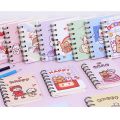 Notebook Cute Animal Cartoon A7 Coil Book Learning Office Portable Notepad Side Flip Loose-leaf Diary Four Choose One Random. 
