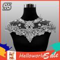 HelloWorld Mesh Applique Embroidery Process Vintage Lace Collar. 