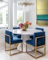 Modern Dining Table: Round Dining Table Set with Four Chairs - Elevate Your Space with Contemporary Style and Functionality. 