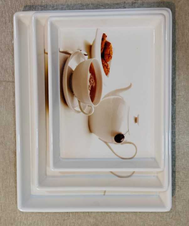 Desire Small Serving tray set 3 pcs durable strong quality medium melamine tray set