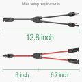 Solar Y Branch Cable Connectors,Solar Cable Parallel Adaptor in Pair for Solar Pane,Cable Wire Plug Tool Kit. 