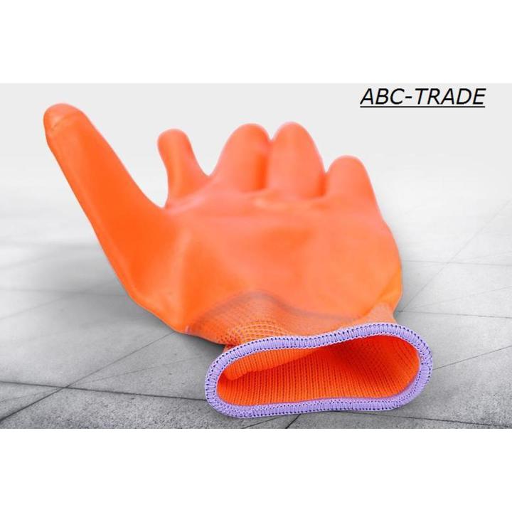Orange Nitrile automotive mechanic tiger grip diamond grip fish scale Heavy Duty