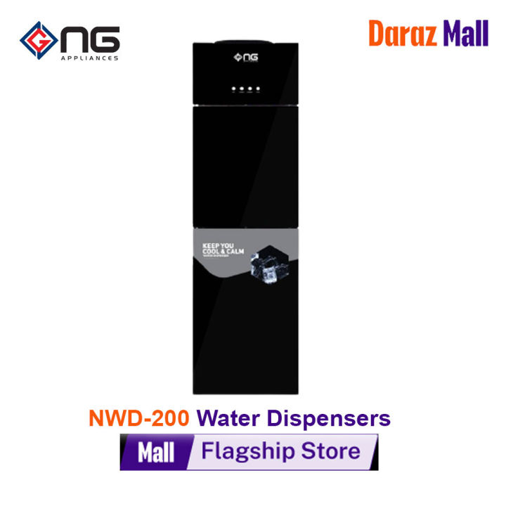 Nasgas Water Dispenser NWD – 200 (3 Taps) High Efficiency Compressor Cooling - Mini Refrigerator Cabinet