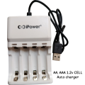 Cell Charger 2 , 4 and 6 Slots 2,4 & 6 Cell charger For AA and AAA Size DC5V2A NiCd-NiMH Battery Charger 2,4-&6 slot Intelligent Battery Charger With LED 2 ,4&6 Slots Independent Charging 2,4&6 Channels USB NiCd-NiMH Battery Smart Charger Safe Protections. 