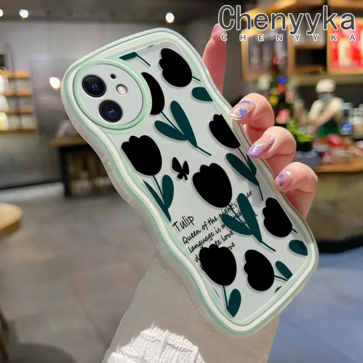 chenyyka%20For%20Infinix%20Note%2011%20Case%20Fashion%20Flower%20Pattern%20Colorful%20Lovely%20Cream%20Wave%20Border%20Soft%20Clear%20Shockproof%20Phone%20Cases%20Creative%20Camera%20Transparent%20Casing%20Simple%20Gentle%20Protective%20Cover%20-%20Image%203