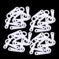 50x Plastic J Hooks Fasteners for Socks T-Shirts Retail Display Hanger White. 