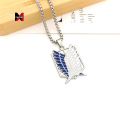 XM Anime Attack On Titan Necklace With Stainless Steel Chain For Men And Women. 