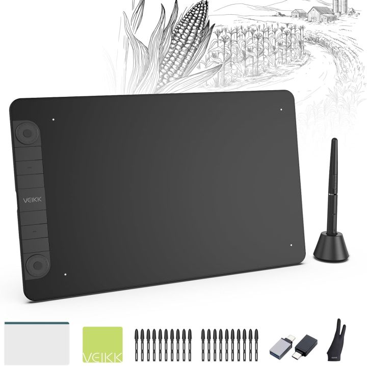 VEIKK%20A15%20PRO%20Graphic%20Drawing%20Pen%20Tablet%2010%20*%206%20inch%20%20Quick%20Dial%20Support%20(Grey)%20%20+%20VEIKK%20VK1060%20Drawing%20Tablet,%2010%20x%206%20Inch%20Graphics%20Tablet%20-%20Image%204