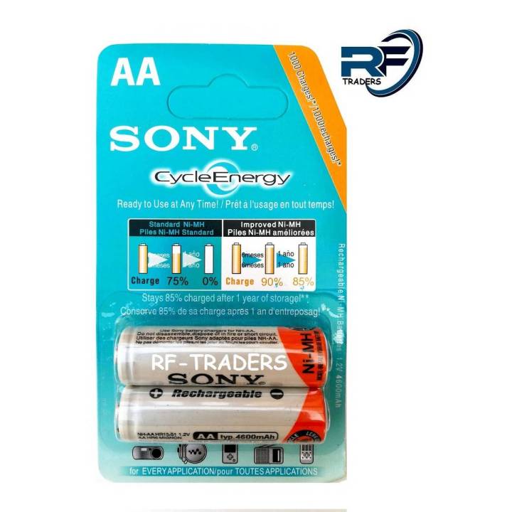 Pack Of 2 Cycle Energy Rechargeable Cell AA (Double A)