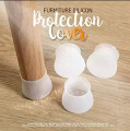4PCS Furniture Silicon Protection Cover - Chair Leg Caps Silicone Floor Protector Anti-Slip Bottom Chair Pads - Without Marks. 