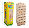Jenga Wooden Numbers Game With Dice - 48 Pcs. 