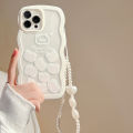 White Case Cute Bear Cover with Chain for iPhone 16promax/14/14pro/14plus/14promax/13 Pro Max / 12 Pro / 11 Pro Max / XR / XS Max. 