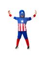 Captain America Costume For Kids With Eye and Head Cover From 3 Year To 10 Year. 