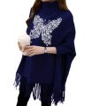 Women's Winter! Creative Butterfly Printed Fleece Poncho For Women Printed Poncho For Girls. 