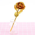 Anniversary Gift wife Girlfriend 24K Gold Foil Rose Flower wedding bouquet Birthday Party Romantic Golden Flower Gift. 