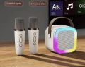 K12 Mini Karaoke Toy Speaker with Wireless Microphone for Kids Girls and Boys Bluetooth Speaker Rechargeable -  Speaker Machine Bluetooth-Compatible Wireless Karaoke Mic Speaker Multi-Compatibility Modes, RGB Lights | Party POP Bluetooth Speaker with Mic. 