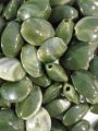 Green Marbled Oval Beads – Pack of 50gms/ 210 Beads | Glossy Finish for Jewelry Making, DIY, Crafts. 