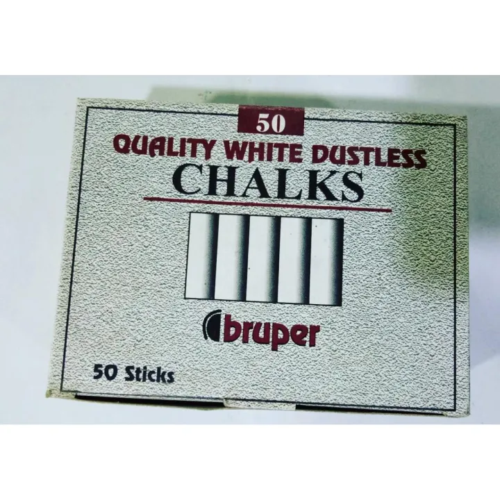 Dustless Chalk - 50 Pcs Box | Daraz.pk