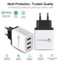 Quick Charge 3.0 USB Charger 5V 2.4A QC3.0 Fast Charging USB Wall Charger for iPhone Samsung Xiaomi Mobile Phone Charger 3 USB. 