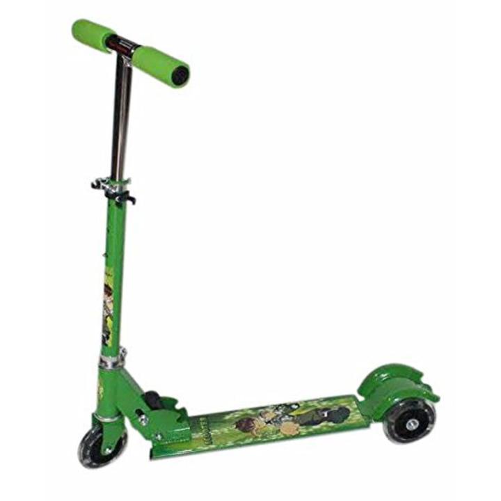 Littles Ben 10 Green Height Adjustable Kids Folding Scooter