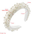 Gypsophila Woman Pearl Hair Band Headband Pearl Padded Sponge Full Vintage Baroque. 