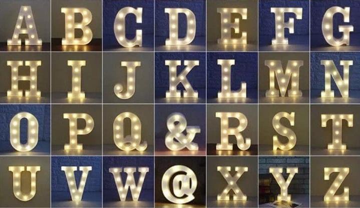 LED Letters / LED Alphabets Battery Operated – All LED Letters (A TO Z) and (0 to 9)Available for birthday parties