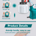 TOTAL 550W Corded HVLP Spray Gun with Viscosity Measuring Cup, Nozzle Cleaning Needle and Shoulder Strap TT5006. 